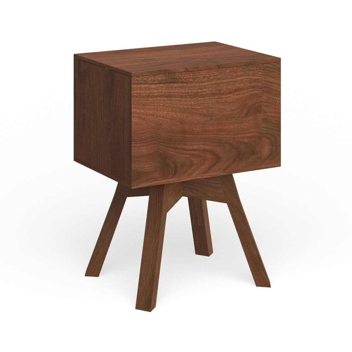 Walnut and White Two-Tone Nightstand W53975