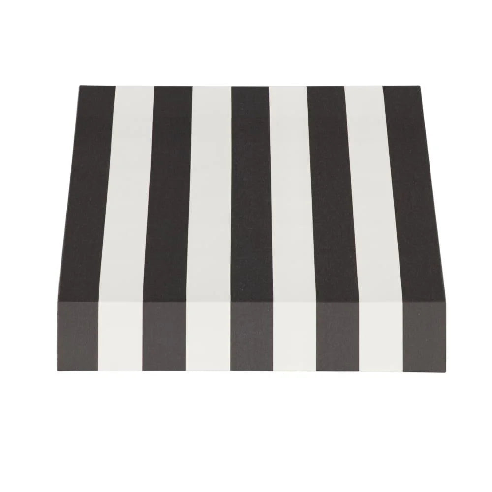 Black/White Stripe Acrylic Fixed Awning L41048