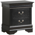Black 2-Drawer Nightstand D370443