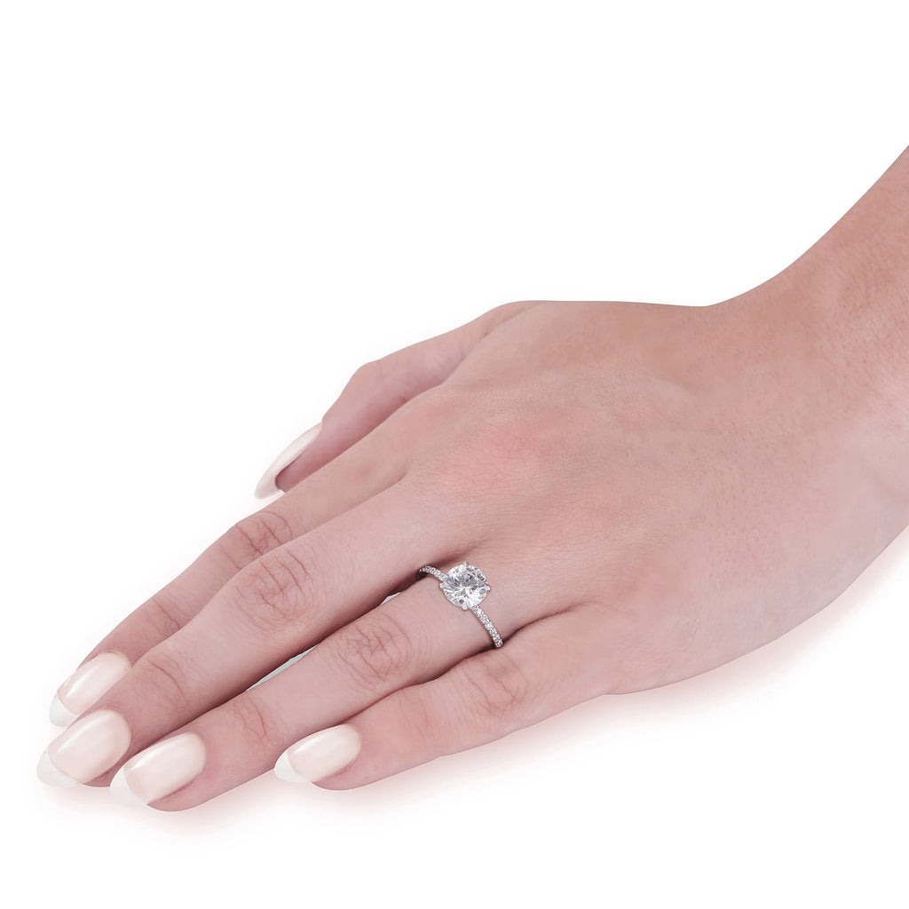 14k White Gold Lab Grown Diamond Engagement Ring H274