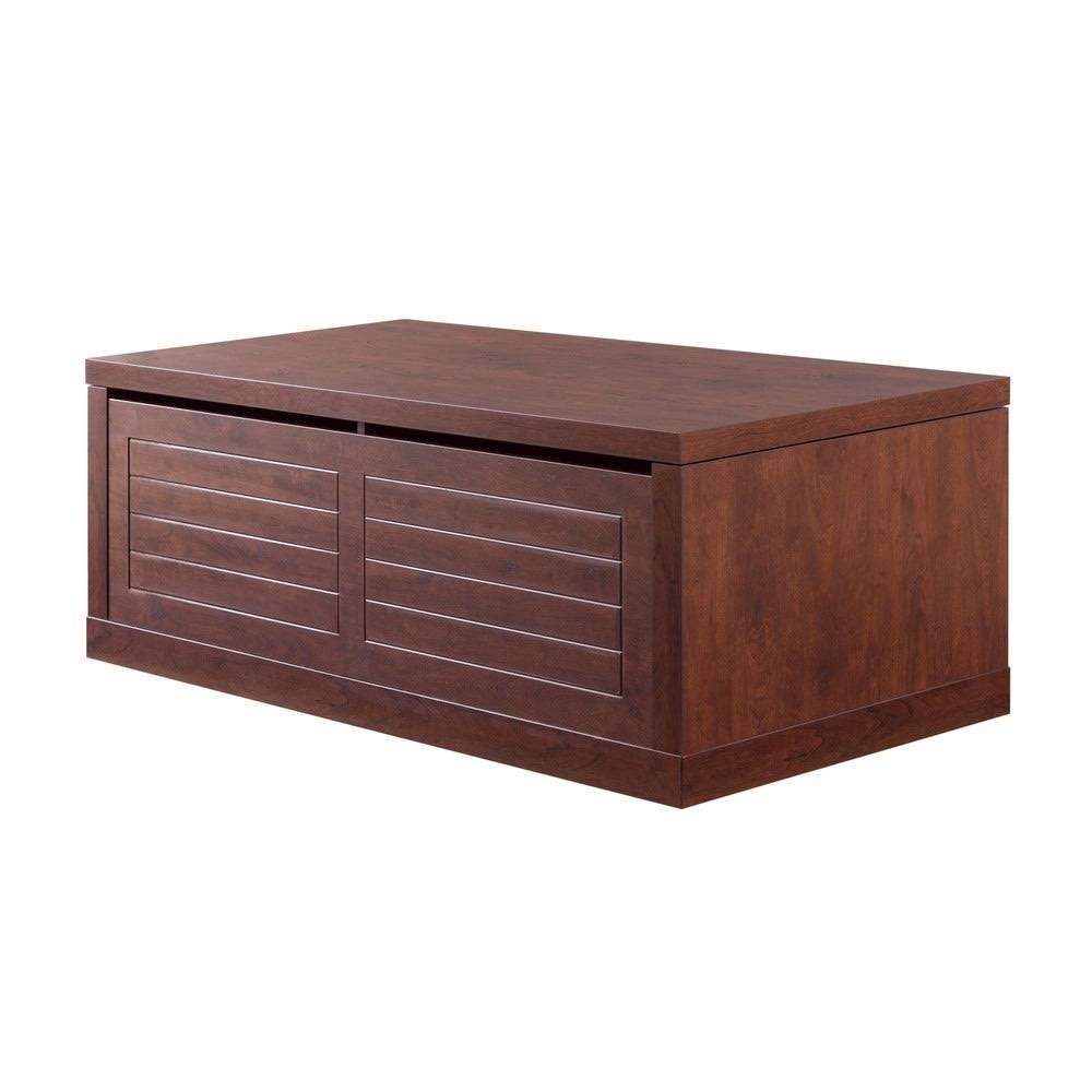 Rustic Storage Coffee Table Vintage Walnut B9078