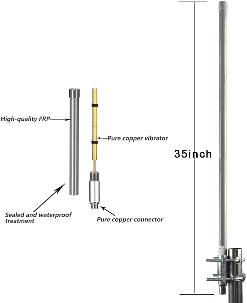 Helium Bobcat HNT Hotspot Lora LoT Antenna 868/915mhz 10dbi 35.4inch+32.8ft SMA/RP-SMA Cable S69845