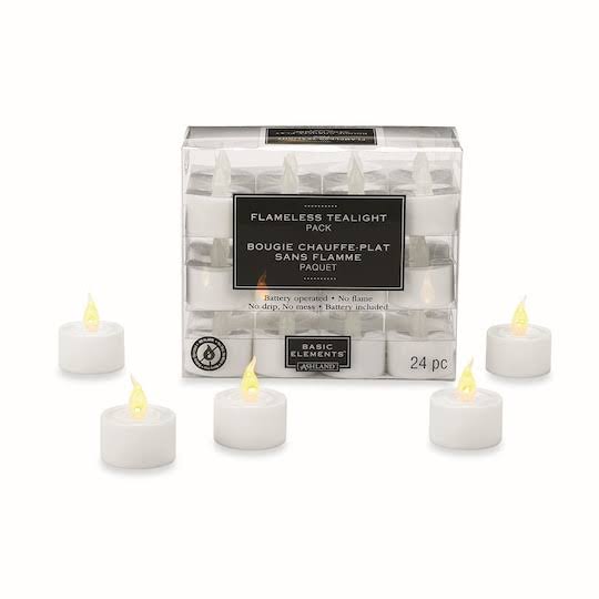 24 Ct. Flameless LED Tealights, 12 Packs E248