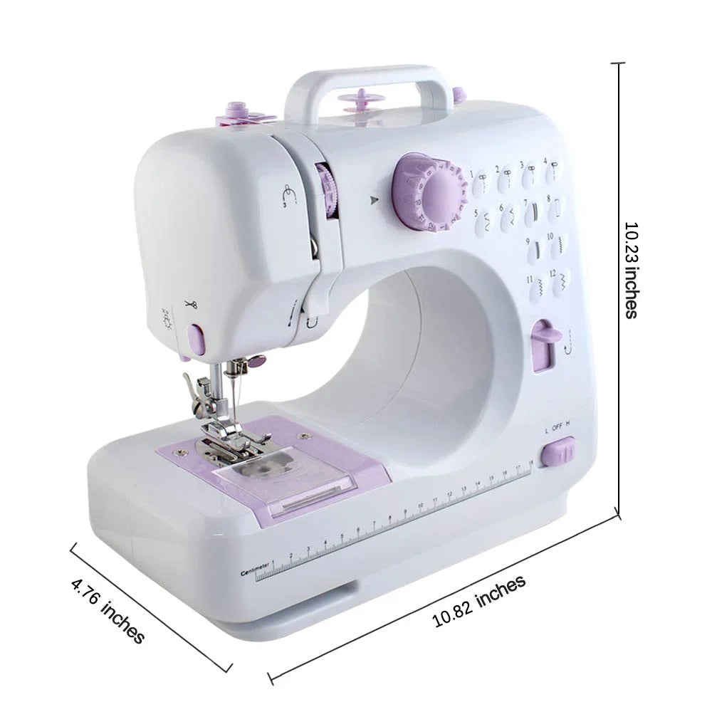 Mini Sewing Machine Set with 12 Stitches Sewing Kit Extension Table Q4876