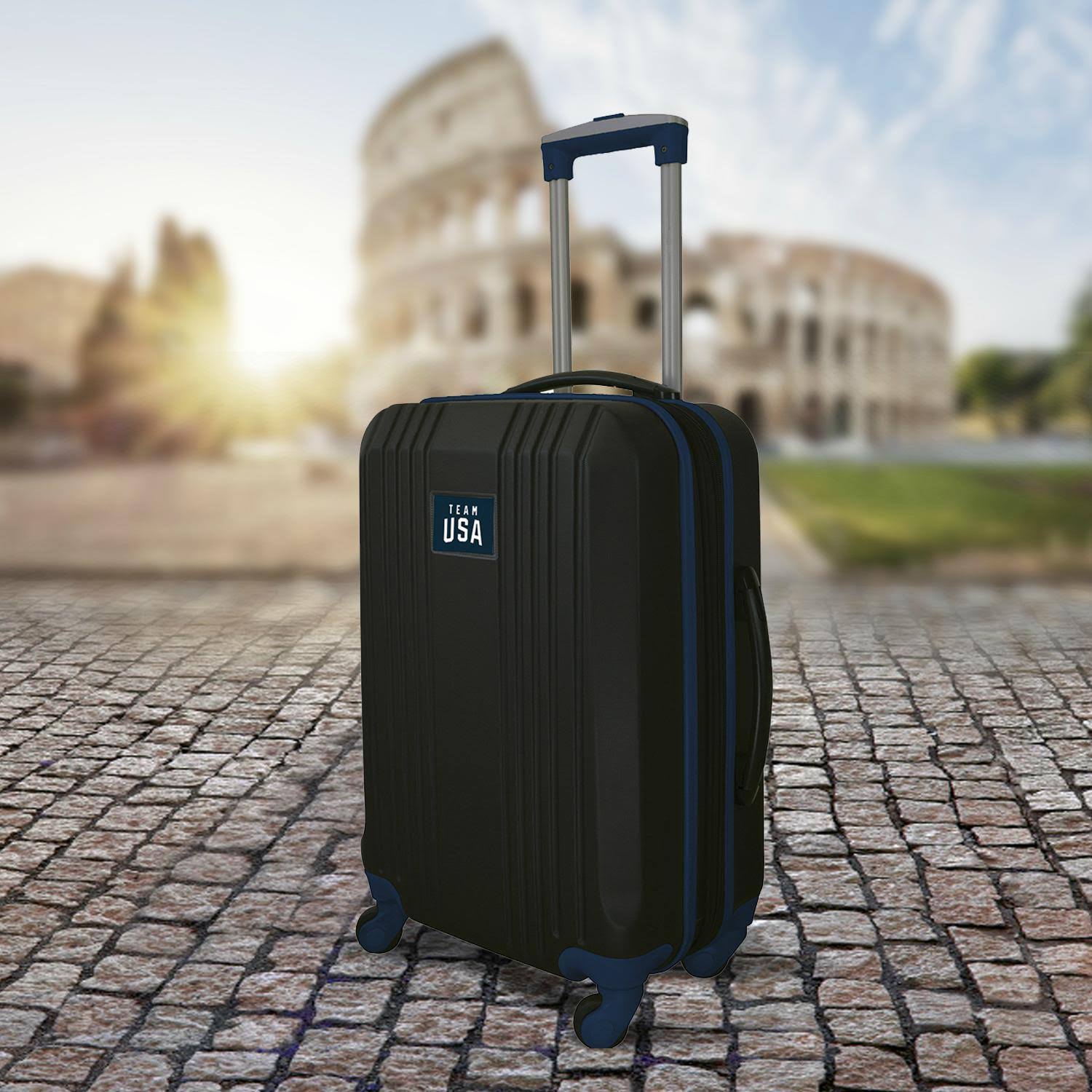 Blue Hardcase Two-Tone Spinner Carry-On V11120