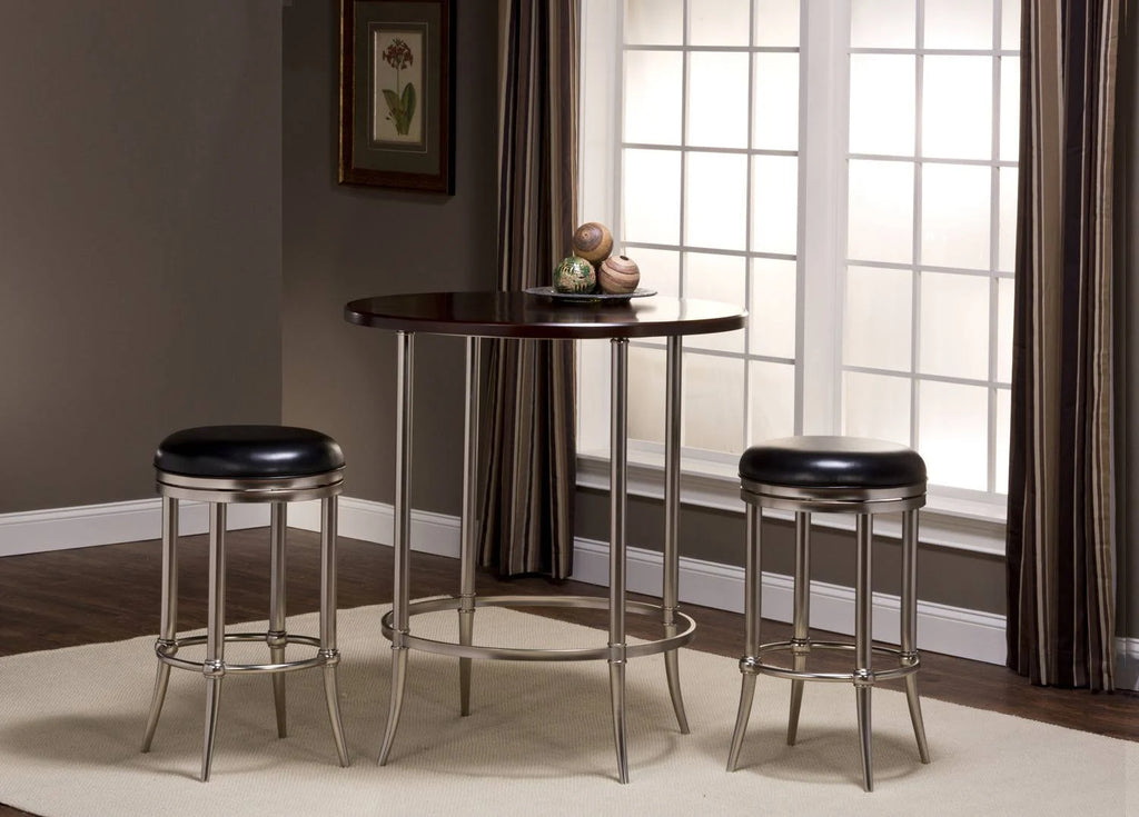 Dull Nickel Backless Bar Stool Q454