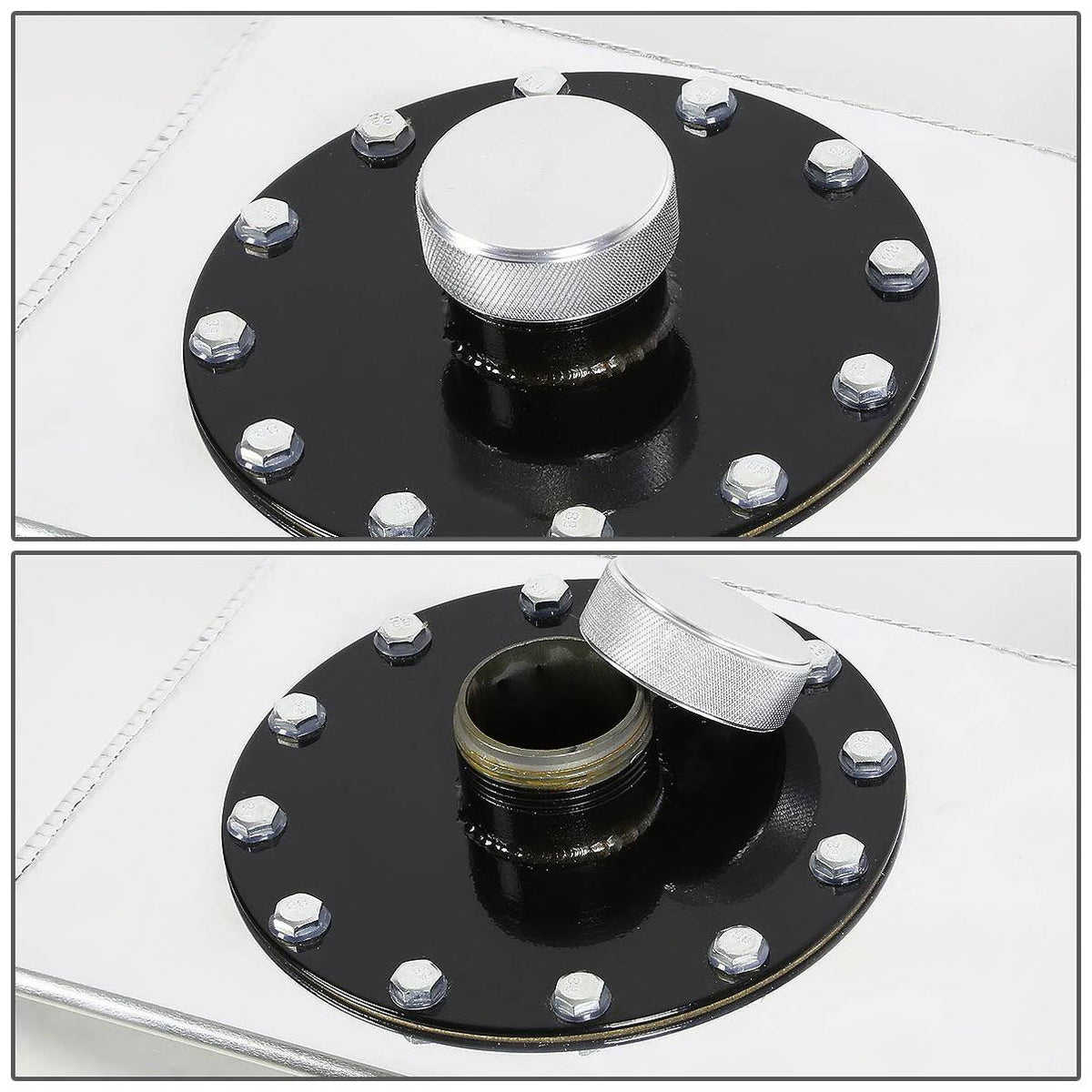15-Gallon Top-Feed Aluminum Fuel Cell Gas Tank with Level Sender and Cap C18075