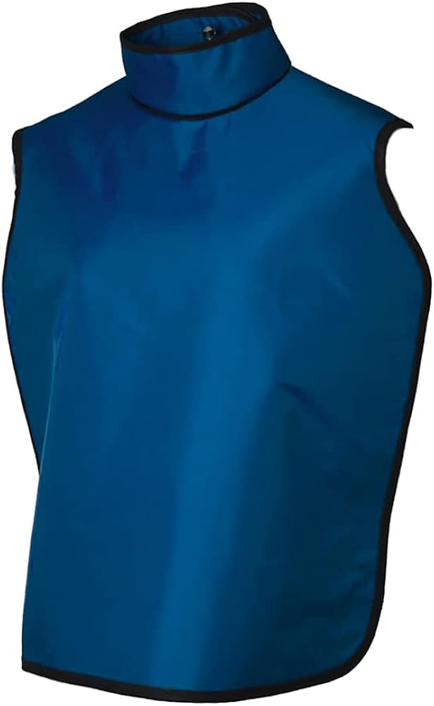 Adult Dental Radiation Lead Apron with Hanging Loops and Sewn in Thyroid Collar A6785