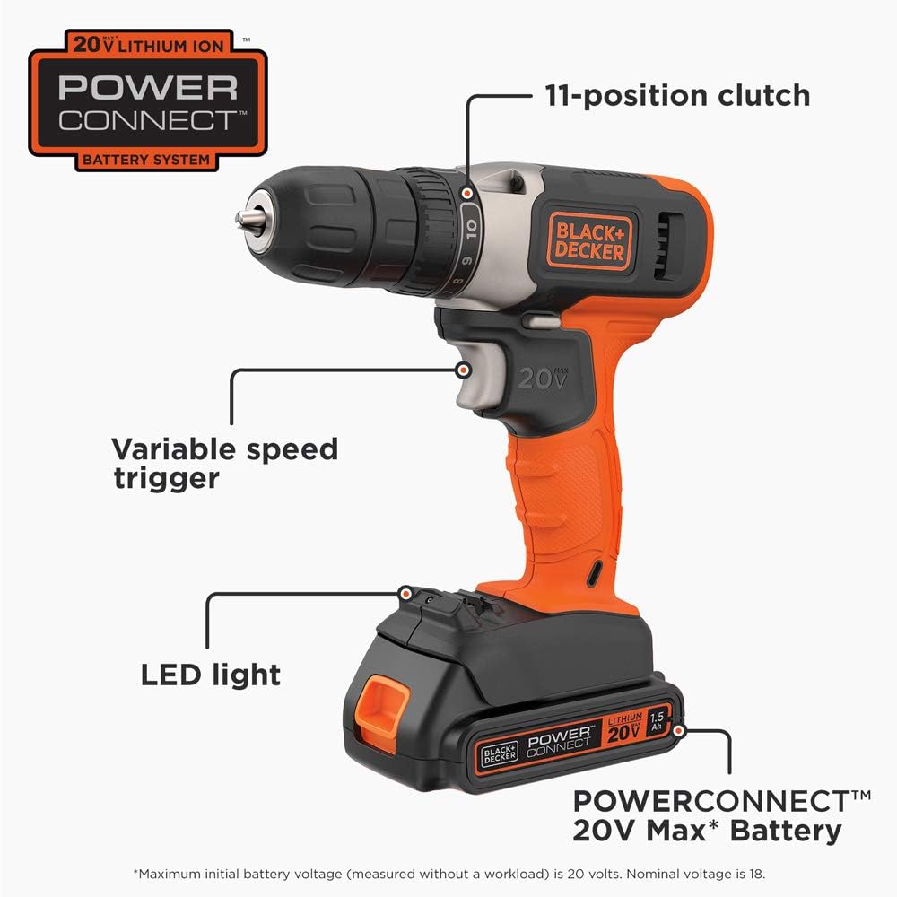 20V MAX Cordless Drill/Driver, Pack of 2 X92560