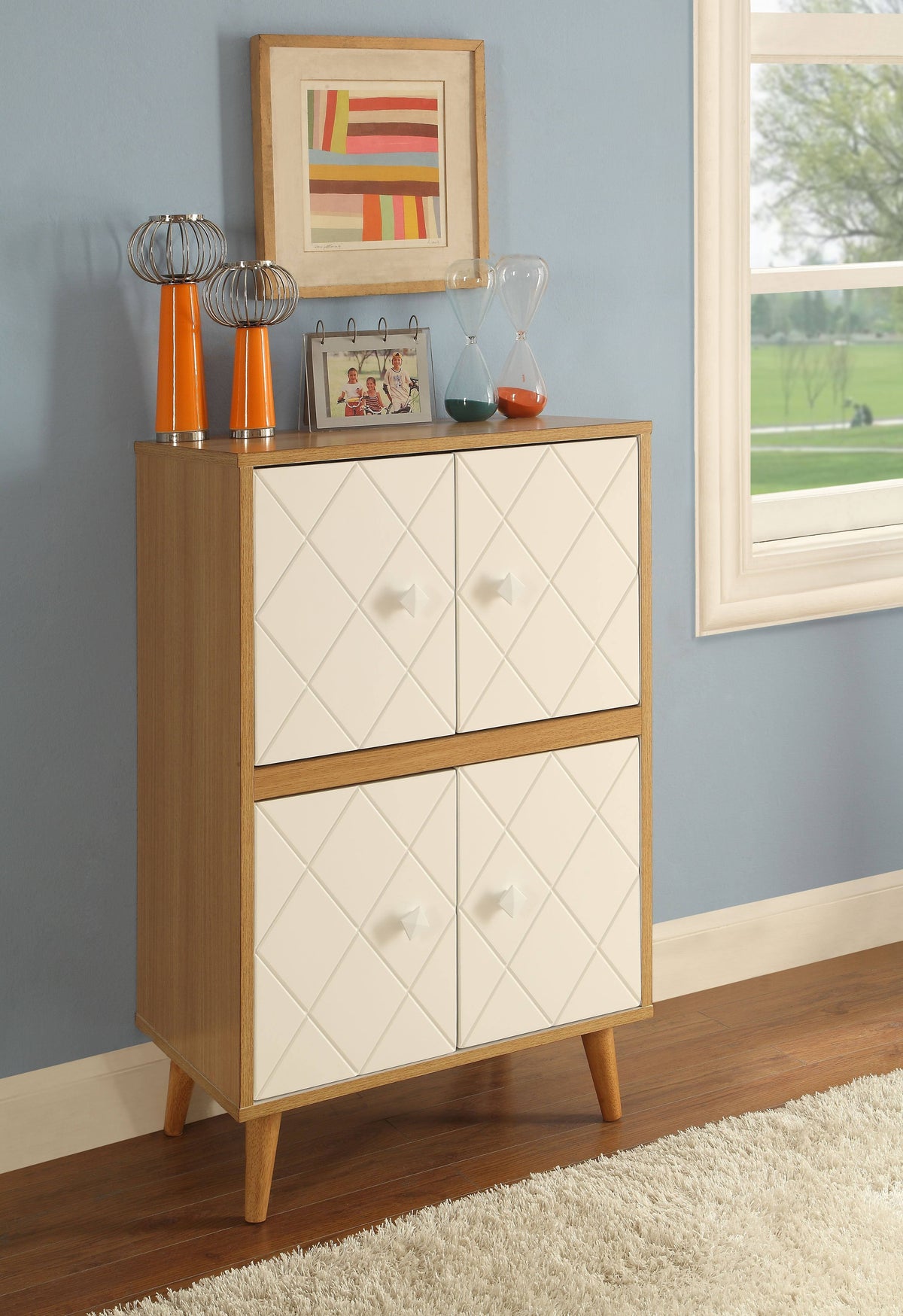 Natural & White Cabinet W861979