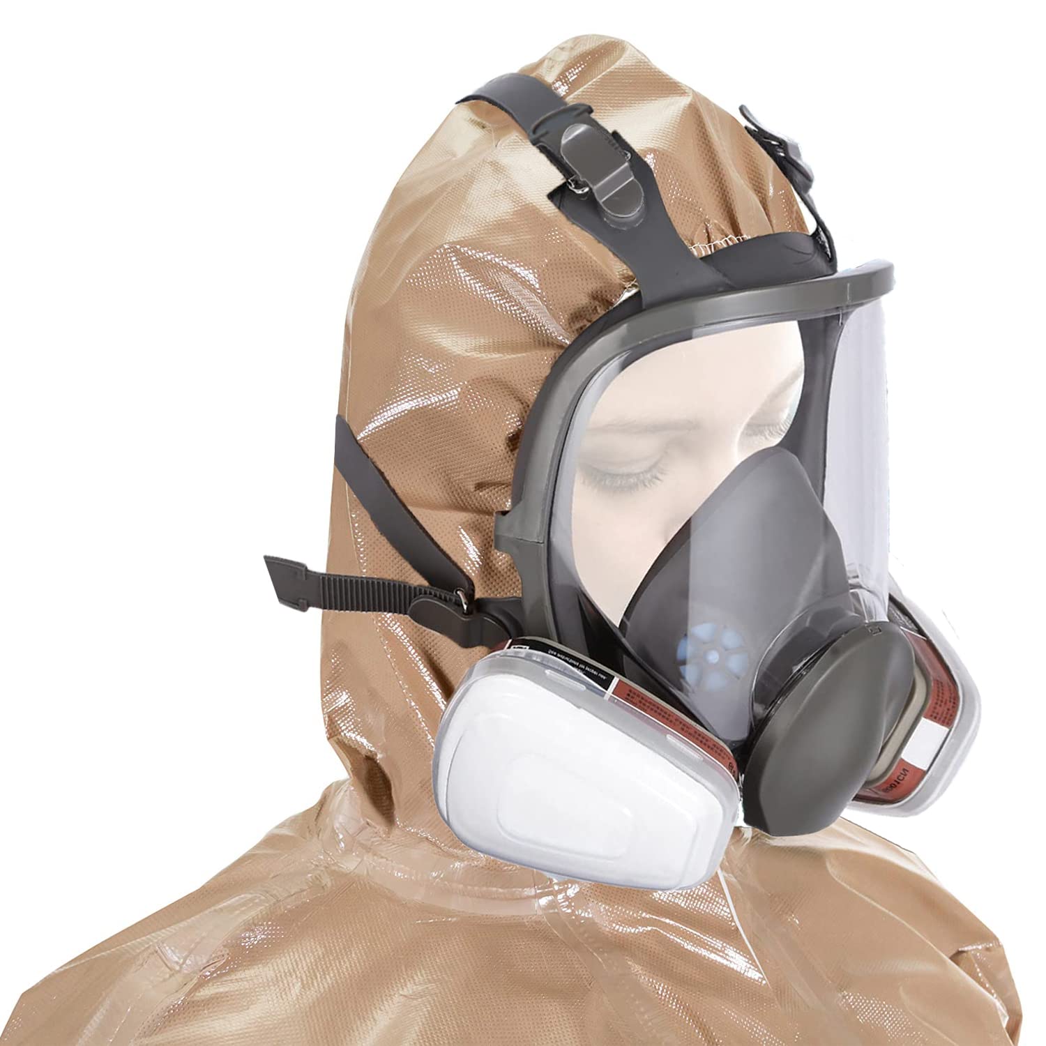 Full Face Reusable Respirator Gas Mask Pack of 2 B108906