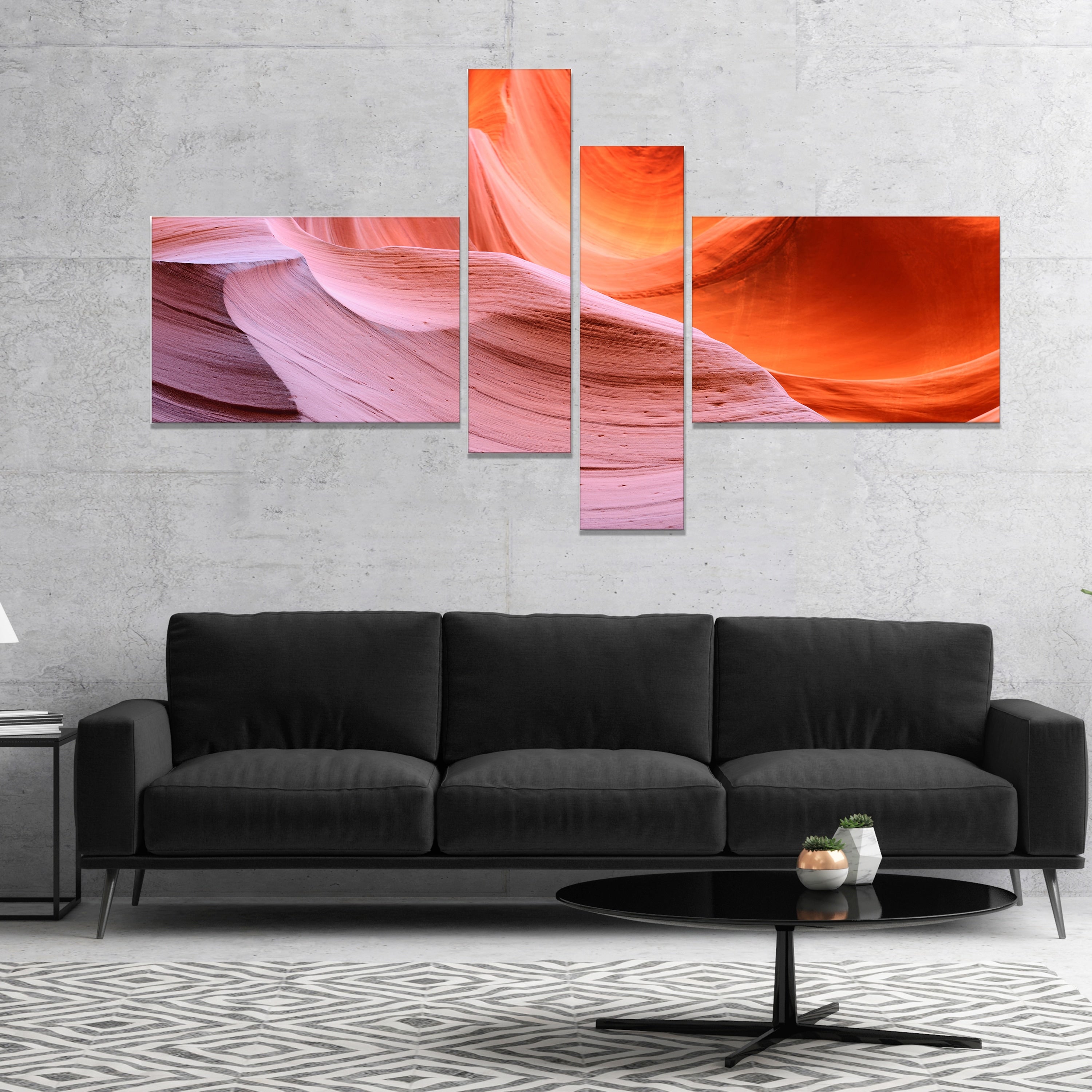 Brown 5 Panels Canvas Print M6314
