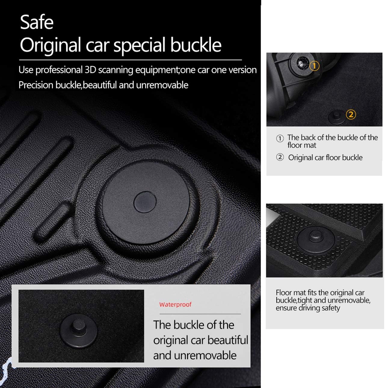 Car Floor Mats for Toyota Camry 2012-2017 Front Rear Heavy Duty All Weather I735637