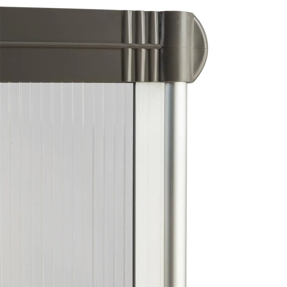 39.37" x 118.11" Door Window Patio Rain Cover Eaves Transparent Board & Gray Holder S23600