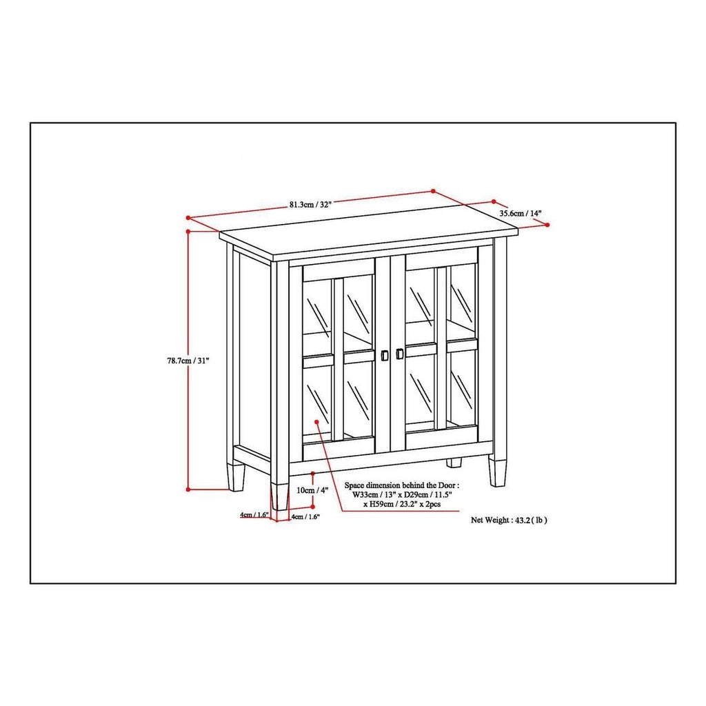 Rustic Natural Aged Brown Solid Wood Low Storage Cabinet S825643