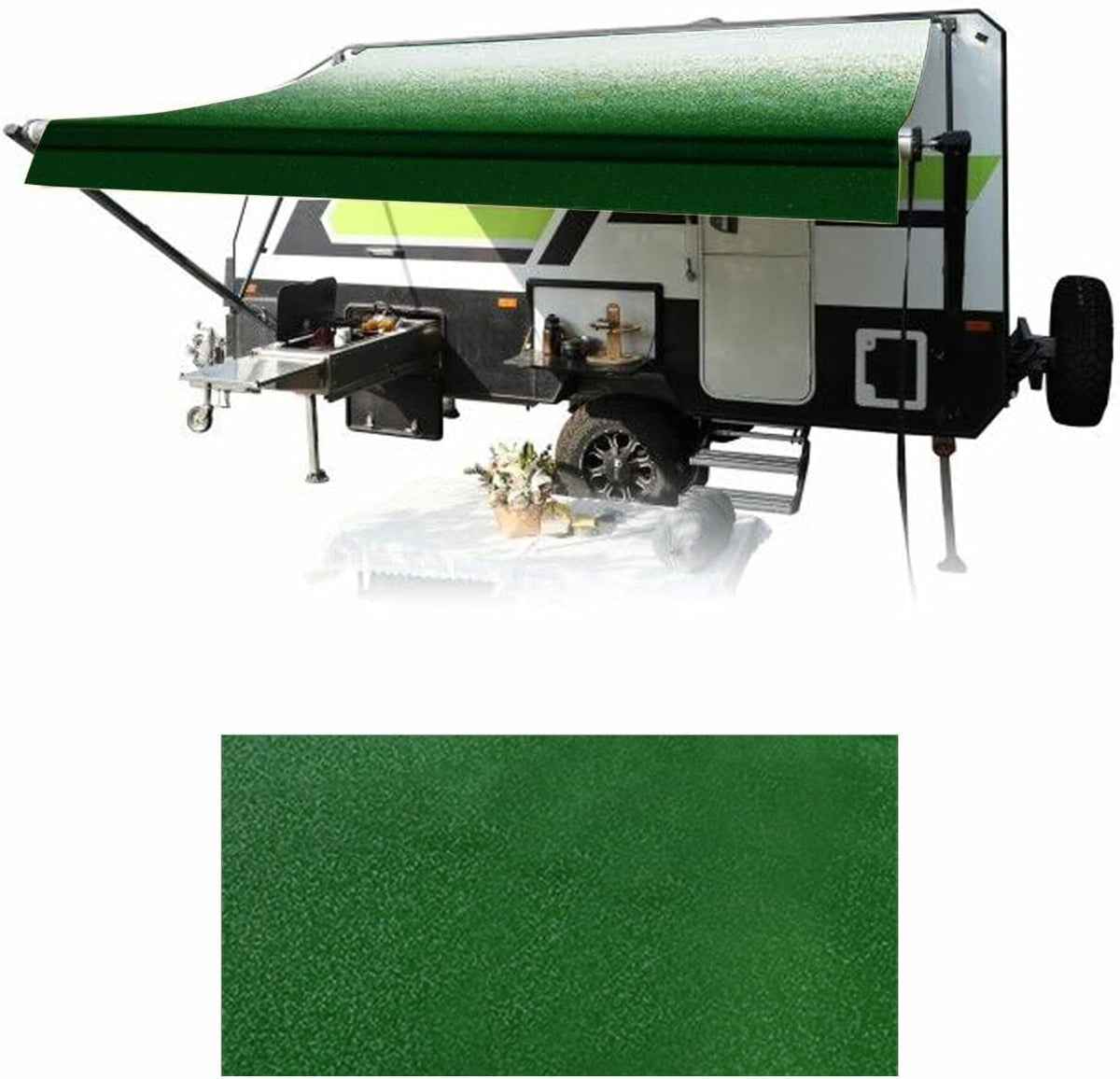 RV Awning Fabric Replacement Gray Vinyl U63775