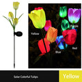 Solar Flower Simulation Ground Lamp Outdoor Rose P677