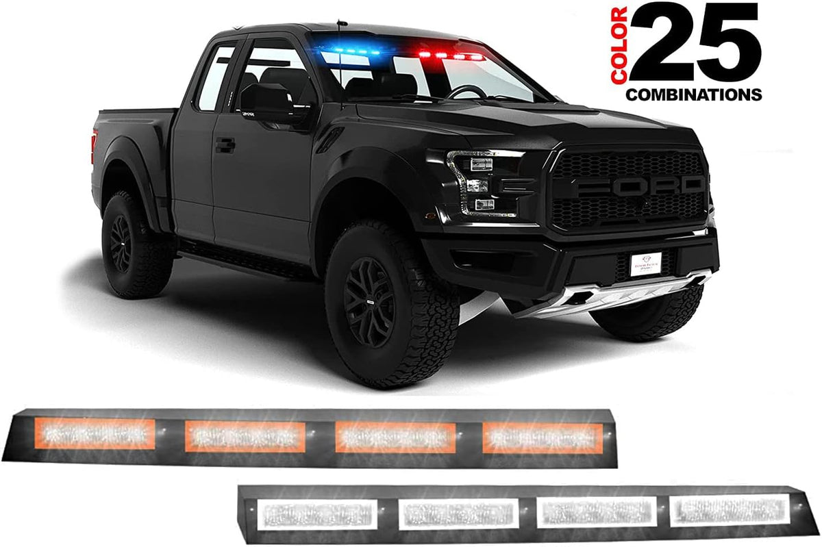 Blue/White LED Strobe Visor Light Bar M726758