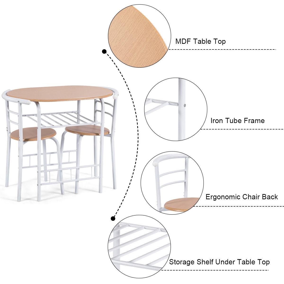 3 Piece Dining Set Table 2 Chairs M39932