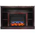Mahogany Electric Fireplace with Multi-Color LED Insert J587
