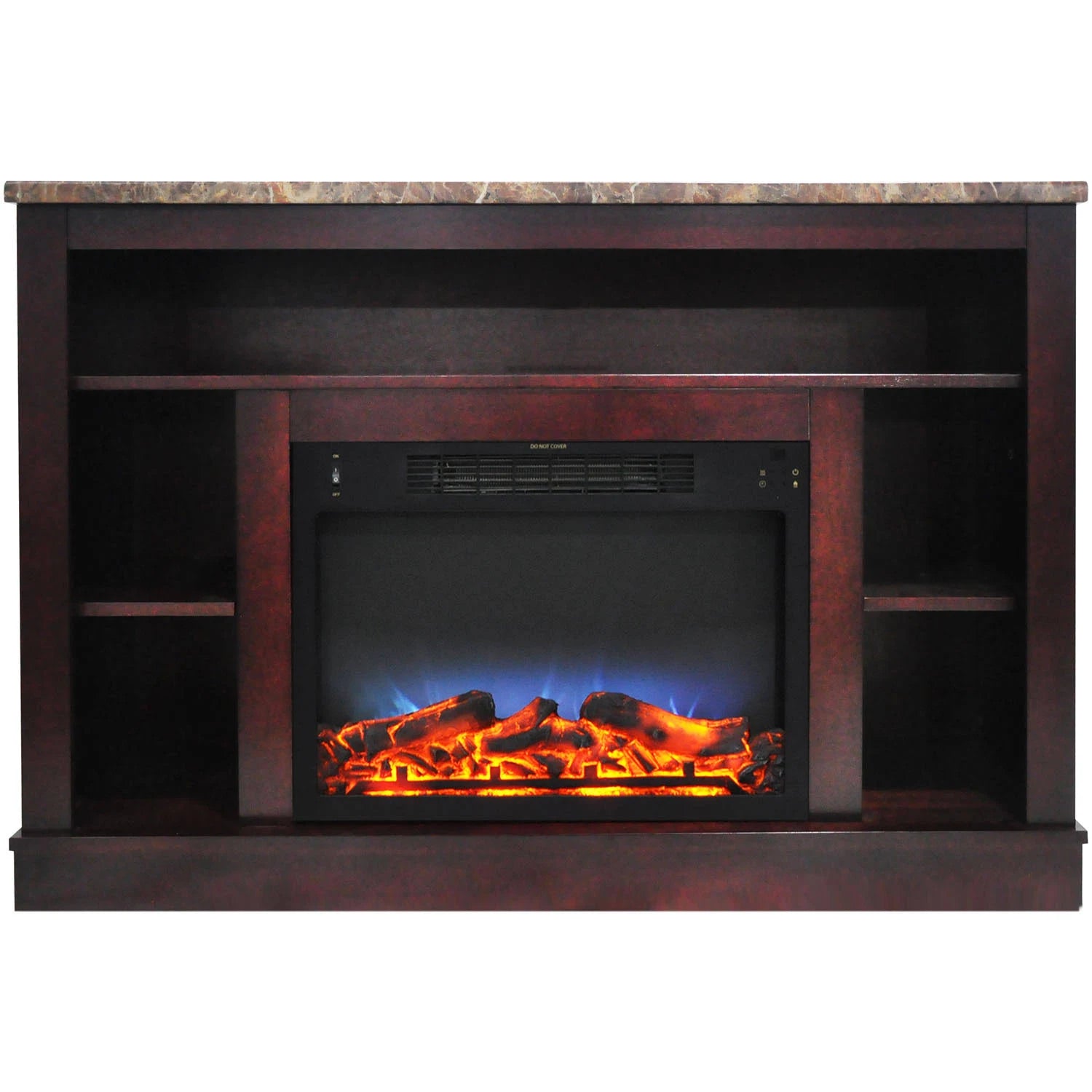 Mahogany Electric Fireplace with Multi-Color LED Insert J587