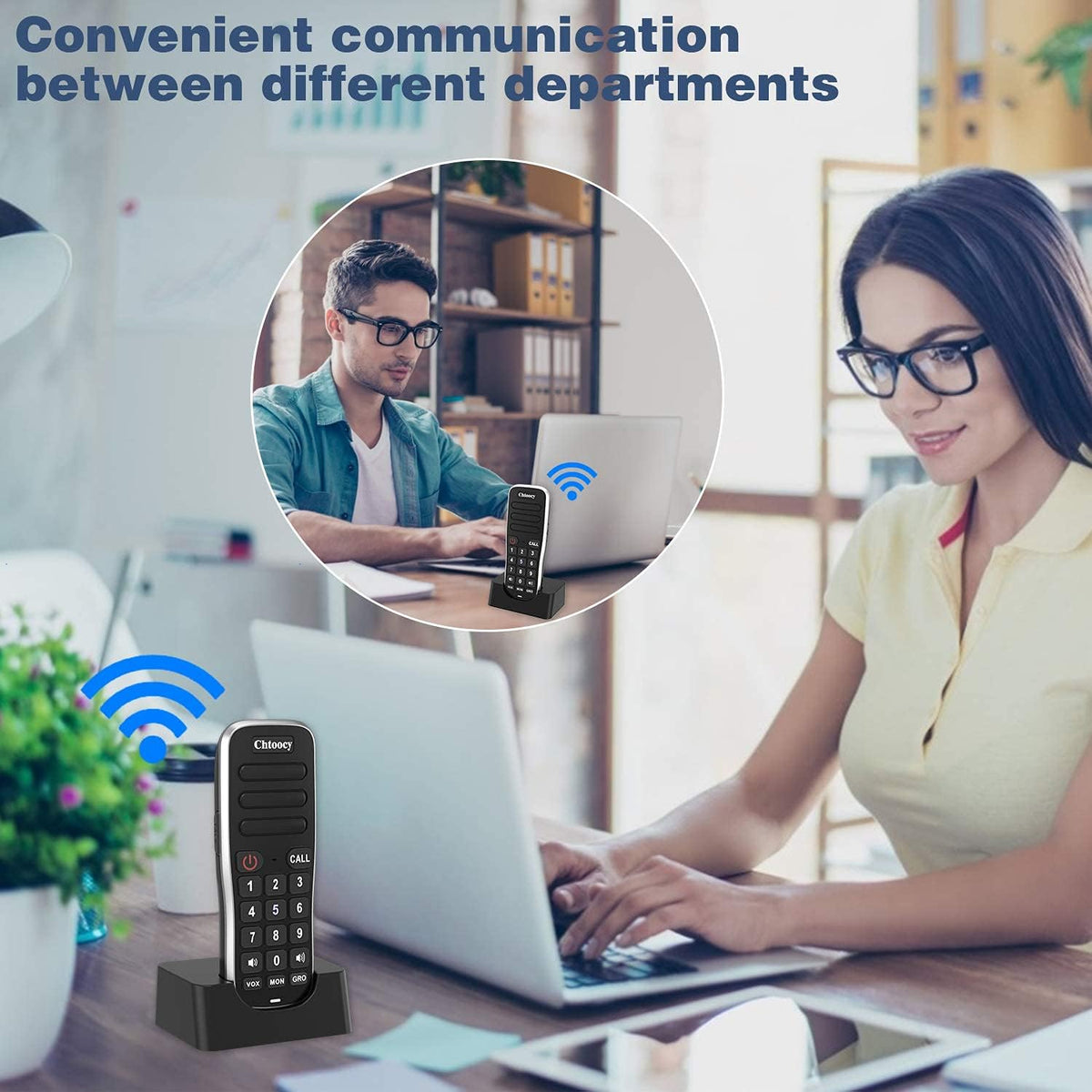 4 Packs Black Handheld Wireless Intercom System G925175