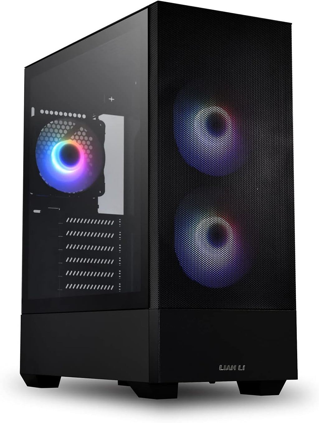 White microATX Mid-Tower Computer Case with Tempered Glass Side Panel C336454