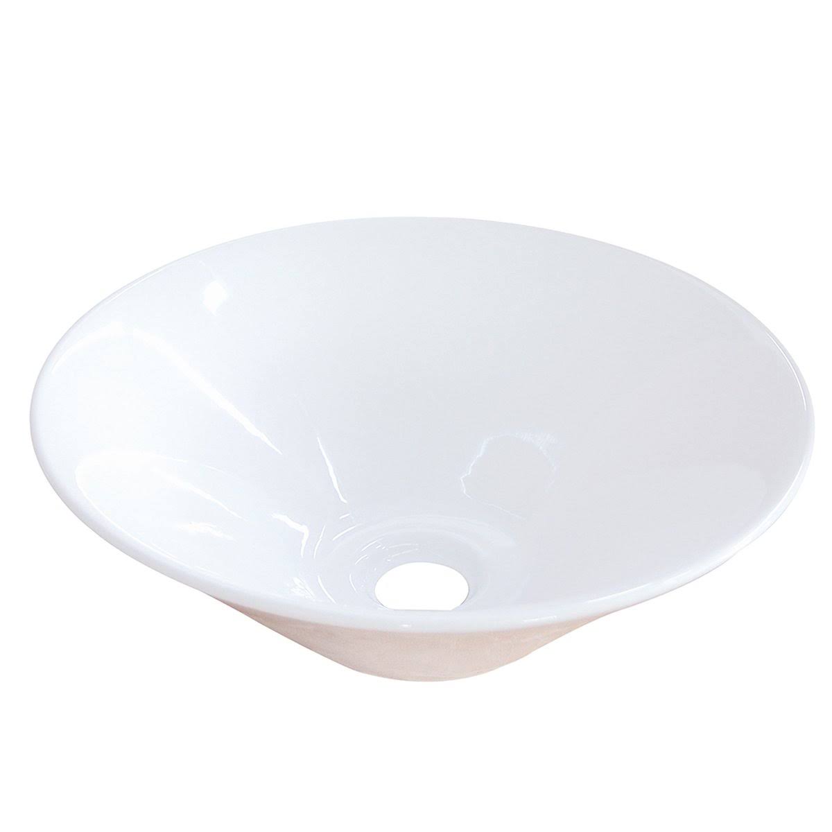 White China Vessel Bathroom Sink K672