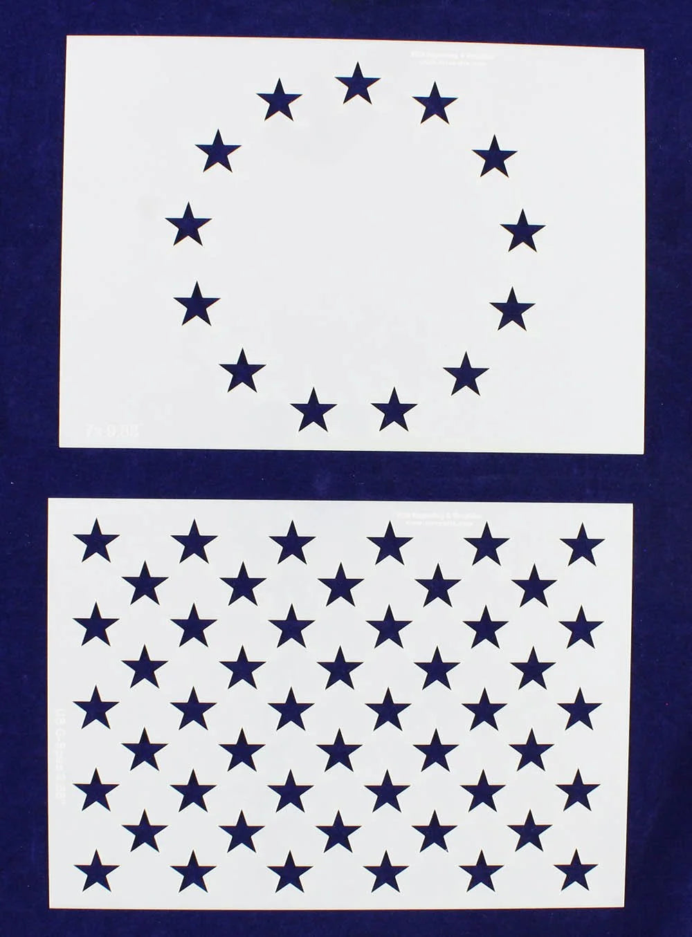 13 & 50 Star Field Stencils, 2 Piece Set, 14 Mil, 9.88"L F989695