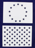 13 & 50 Star Field Stencils, 2 Piece Set, 14 Mil, 9.88"L F989695