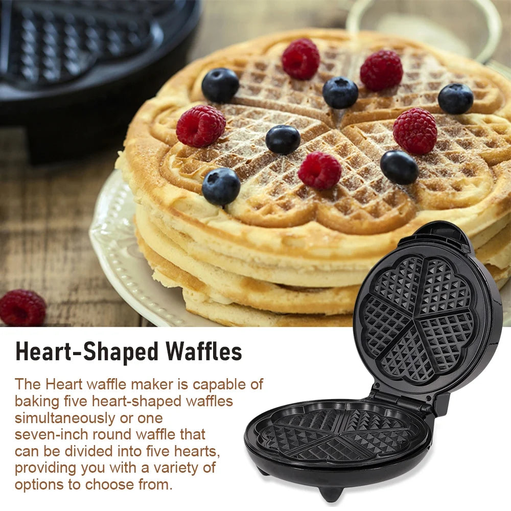 1000W Heart-Shaped Waffle Maker Iron P66800