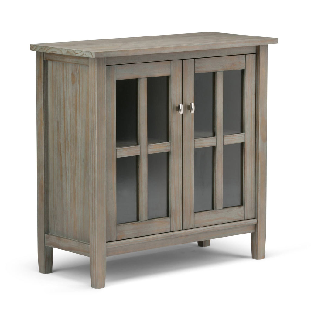 Rustic Natural Aged Brown Solid Wood Low Storage Cabinet S825643
