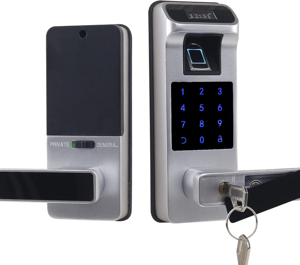 Fingerprint Door Lock with Touchscreen and OLED Display, Keypad, Passcode (Aged Bronze) Y6064