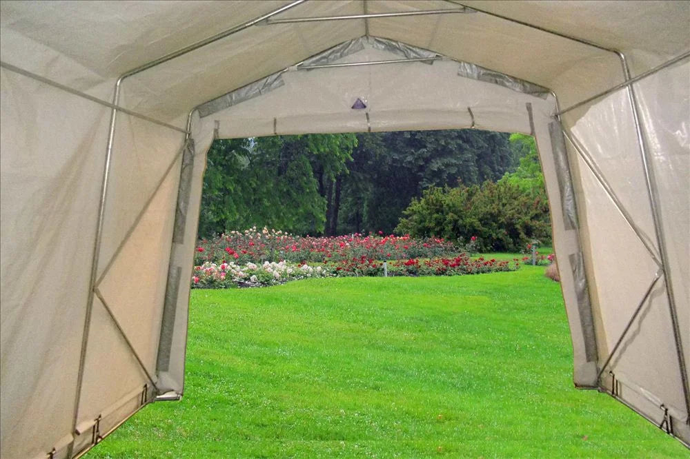 Grey Waterproof Carport Storage Canopy Shed N2437