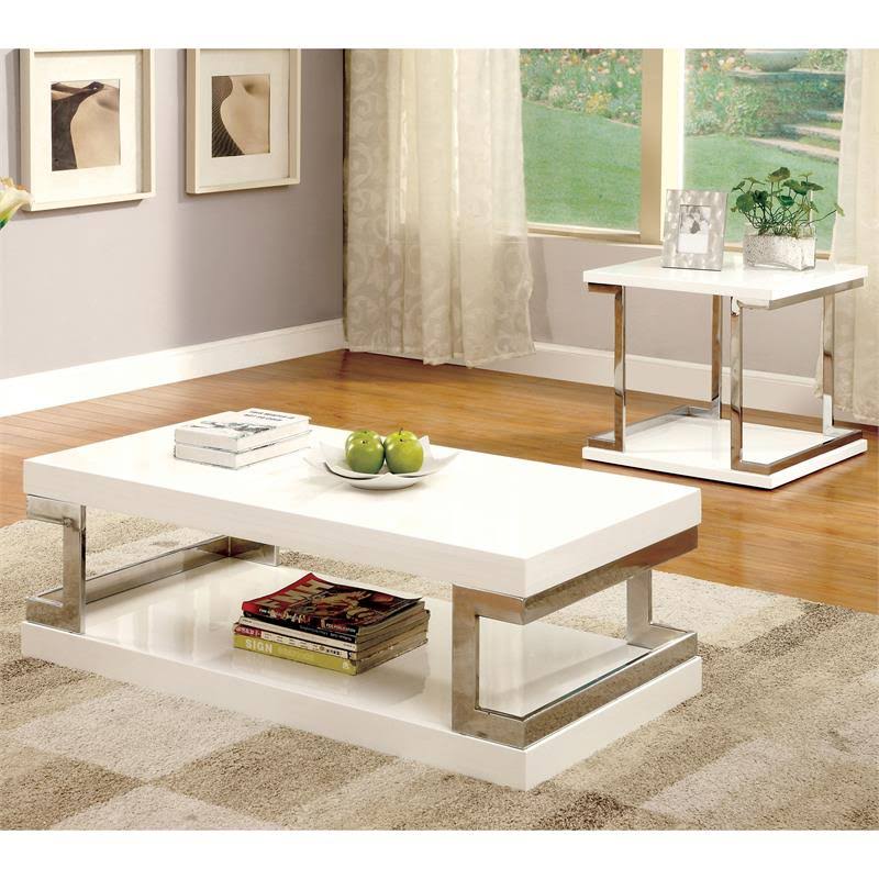 White Square End Table E6314