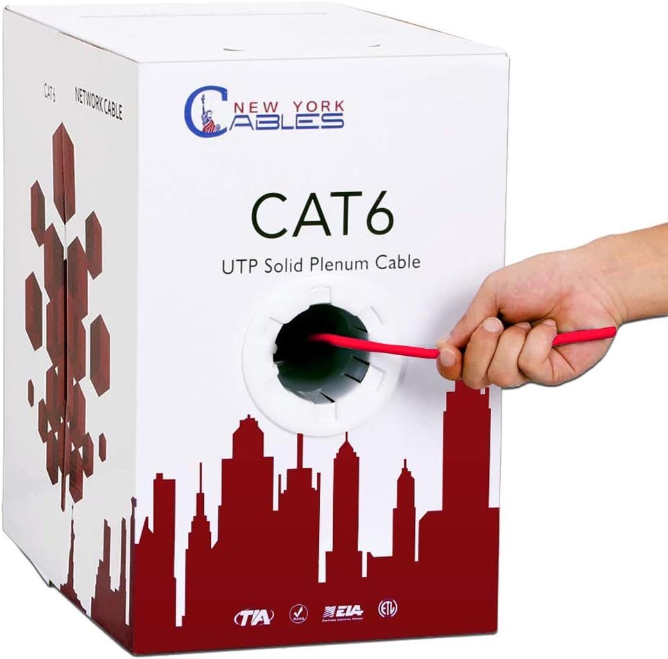 1000ft Bulk Ethernet Cable, 23AWG 4Pair UTP, Pure Solid Bare Copper M5656