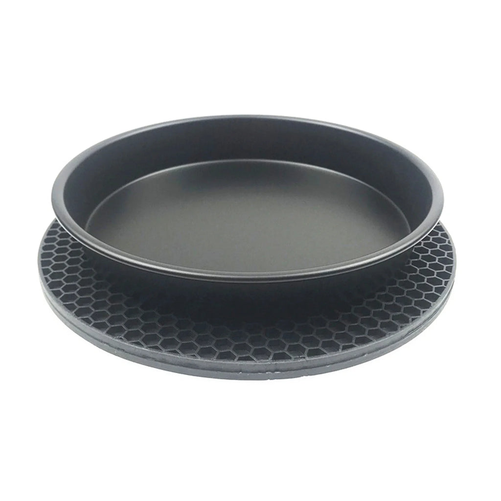10Pcs Air Fryer Accessory Kit Frying Baking Pan Rack Pizza Tray Metal Holder Bread Bracket Cupcake Mould Set U537