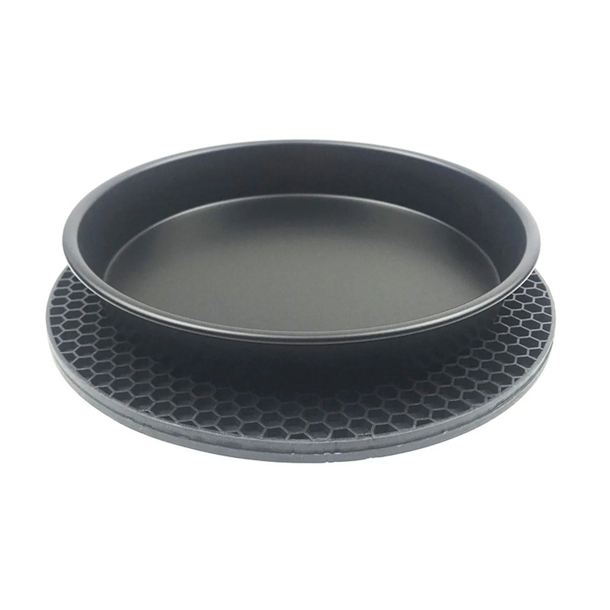 10Pcs Air Fryer Accessory Kit Frying Baking Pan Rack Pizza Tray Metal Holder Bread Bracket Cupcake Mould Set U537