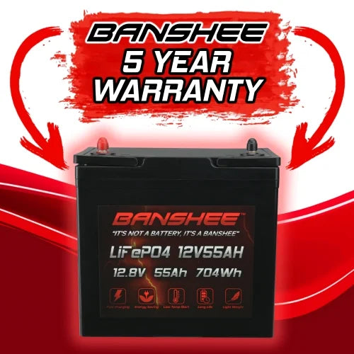 12V 55AH Lithium LiFePO4 Deep Cycle Battery 4 Pack R958