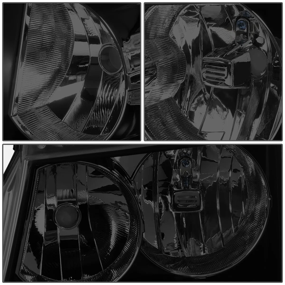 Smoked Housing Clear Corner Headlamp Left + Right R77733