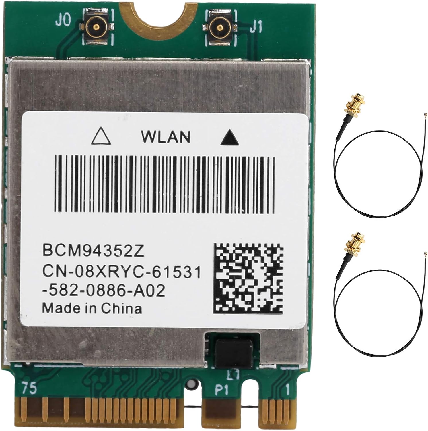Wireless Network Card Bluetooth 4.0 Dual-Band WiFi WLAN Adapter with 2 External Antenna Cables M991