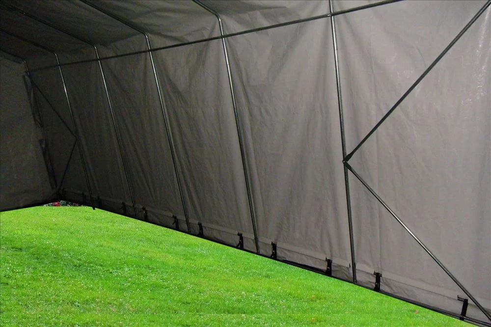 Grey Waterproof Carport Storage Canopy Shed N2437