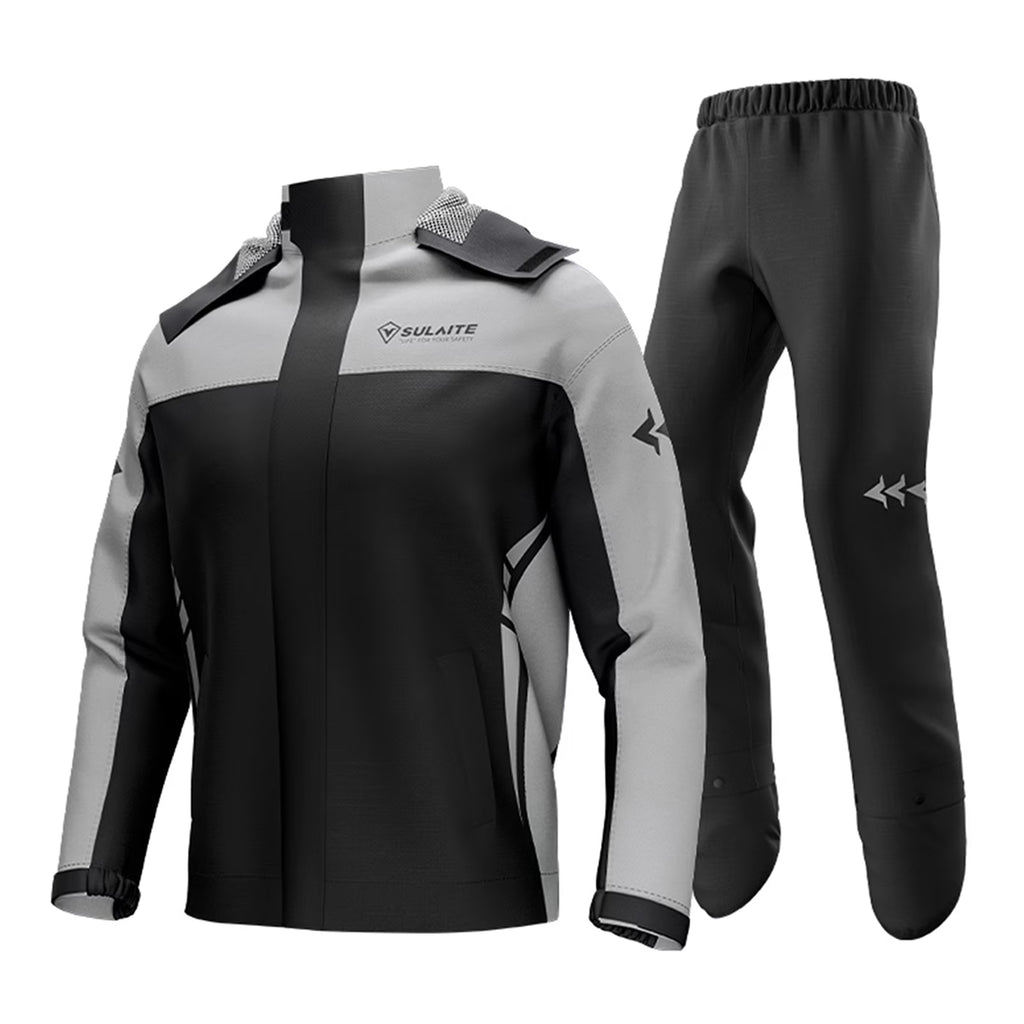 Waterproof Motorcycle Rain Suit Jacket and Pants with Storage Bag F62338