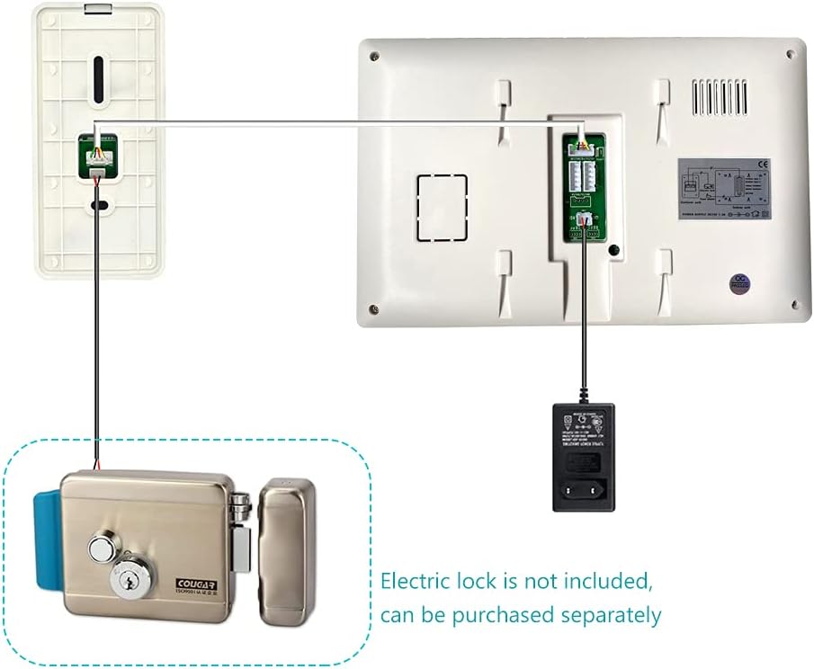 7 Inches Wired Video Door Phone System with IR Night Vision Camera B3949