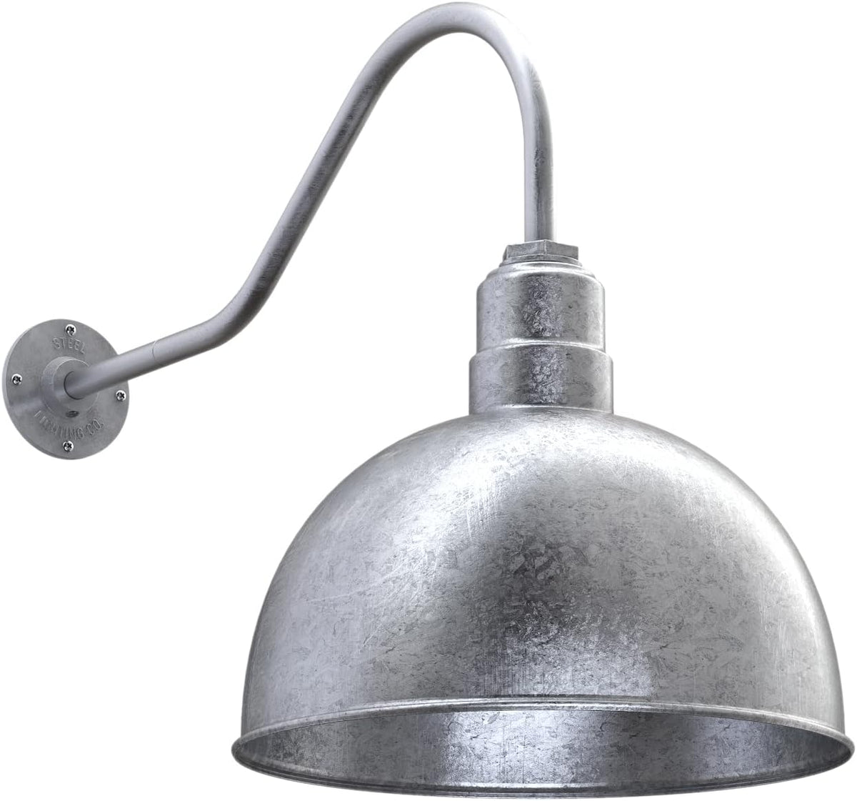 15 inch Bowl Dome Gooseneck Outdoor Wall Mounted Barn Light D686