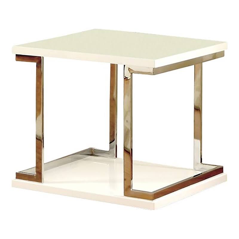 White Square End Table E6314