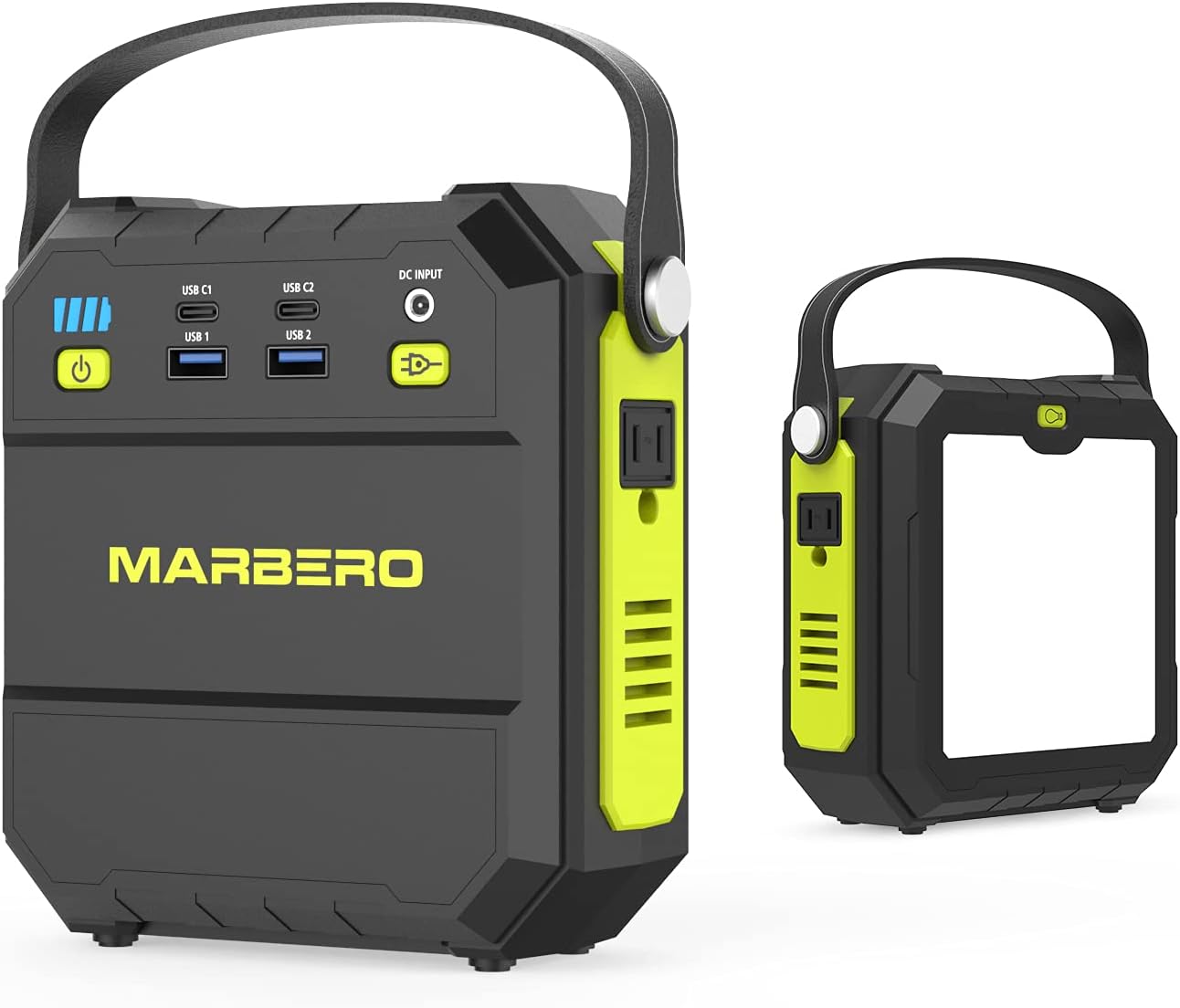 Portable Power Station 83Wh Solar Generator 22500mAh Lithium Battery with AC Outlet 4 USB Ports Flashlight (Green) X5564