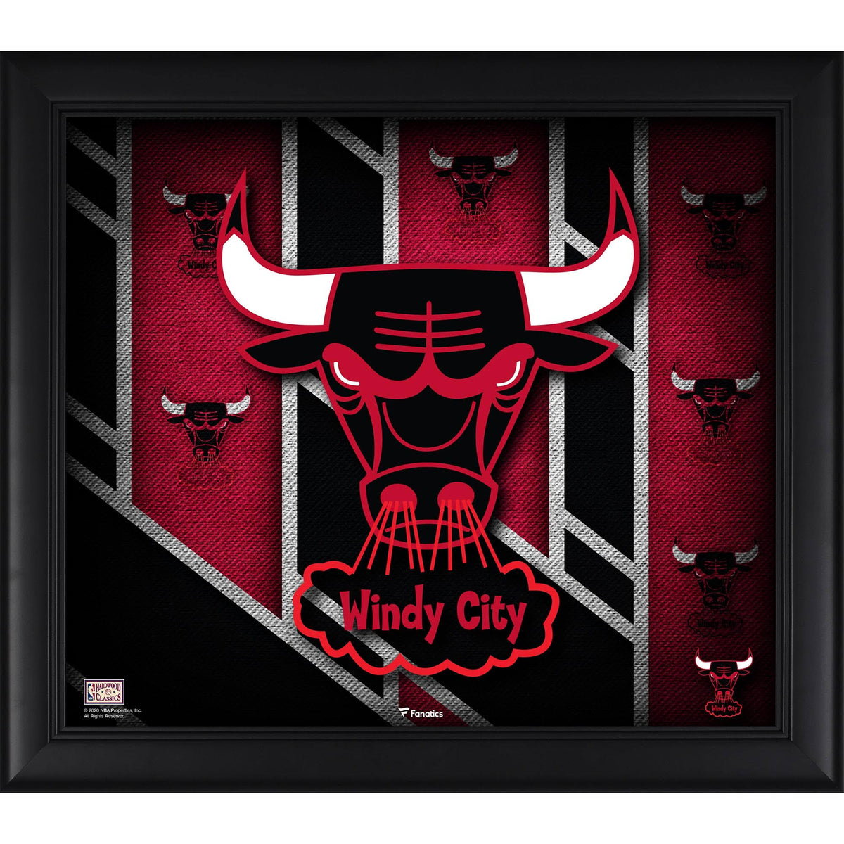 Framed 15x22 x 17x22 Hardwood Classic Logo Collage S487