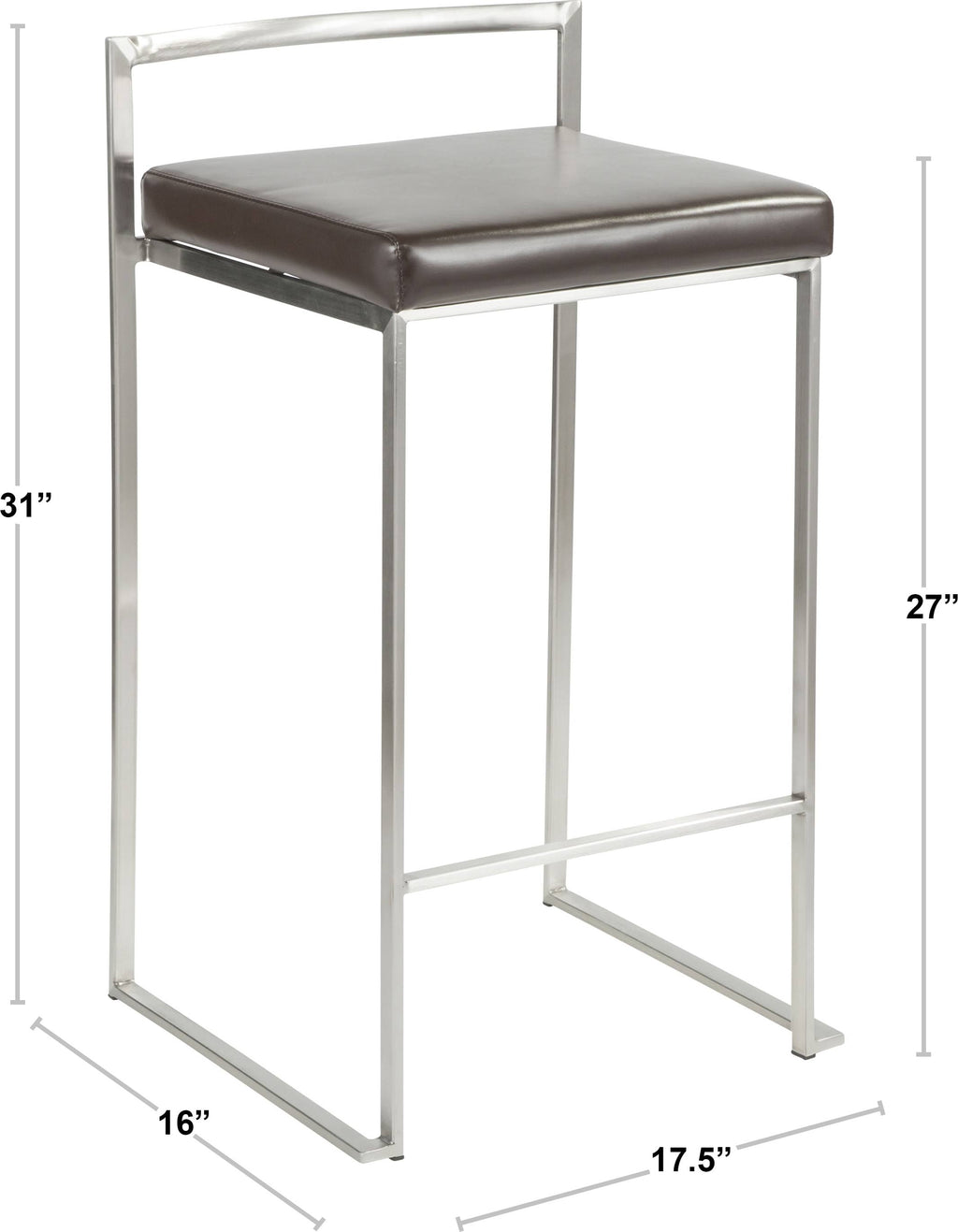 Gold Black Velvet Counter Stool (Set of 2) M407