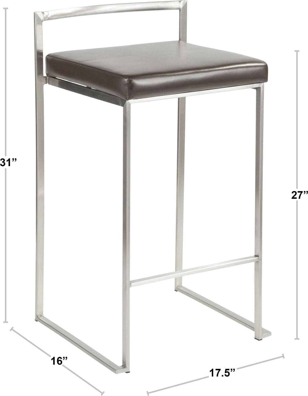 Gold Black Velvet Counter Stool (Set of 2) M407